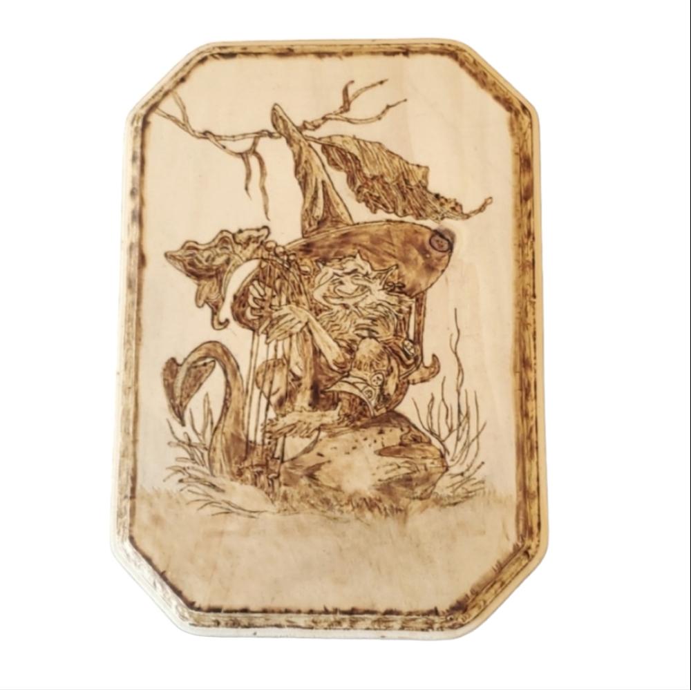 Woodburned art